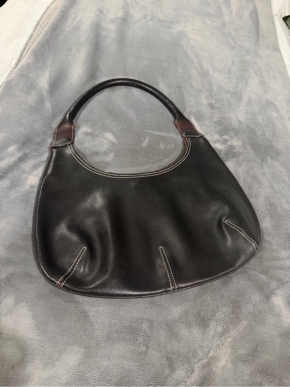 Classic Black Leather Nine West, Hobo Bag leather bag